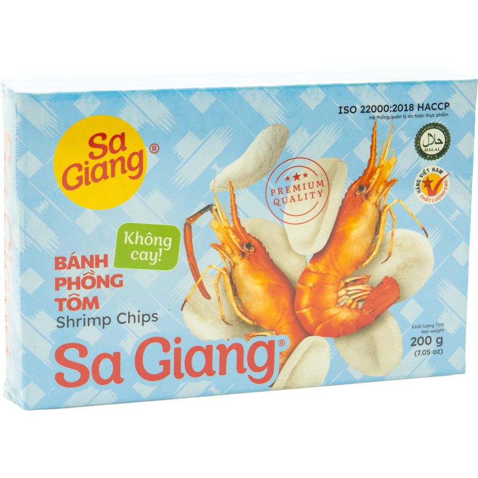 Рисовые чипсы Sa Giang со вкусом креветок 200г