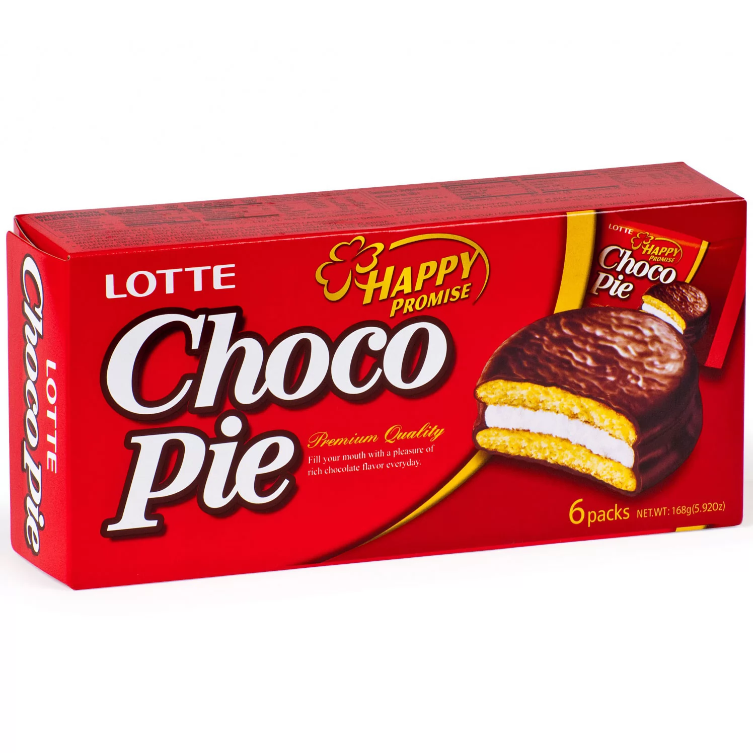 Купити Тістечко шоколадне Choco Pie класичне LOTTE 168г за ціною