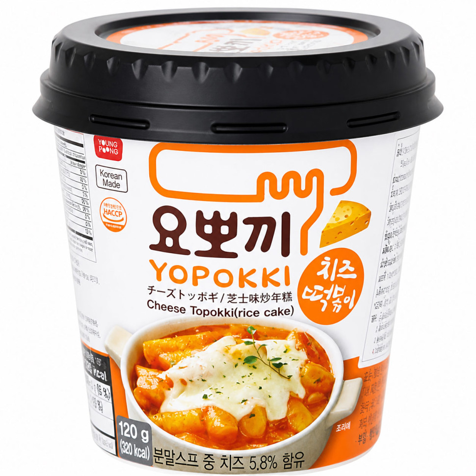 Токпокки со вкусом сыра в стакане Yopokki 120г