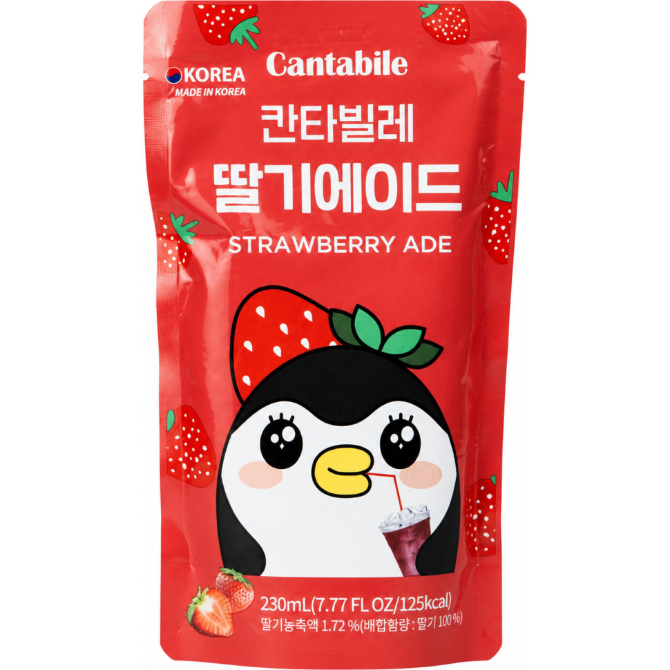Напиток Strawberry Ade Cantabile 230мл