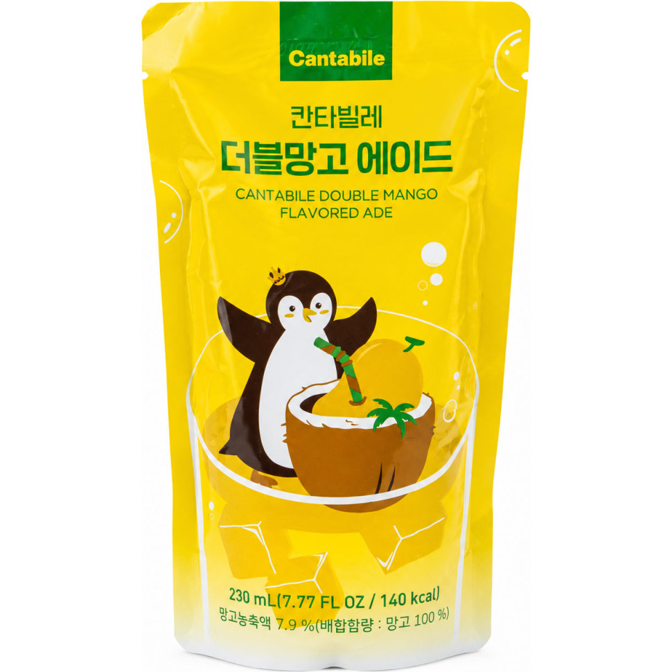 Напиток Double Mango Flavored Ade Cantabile 230мл