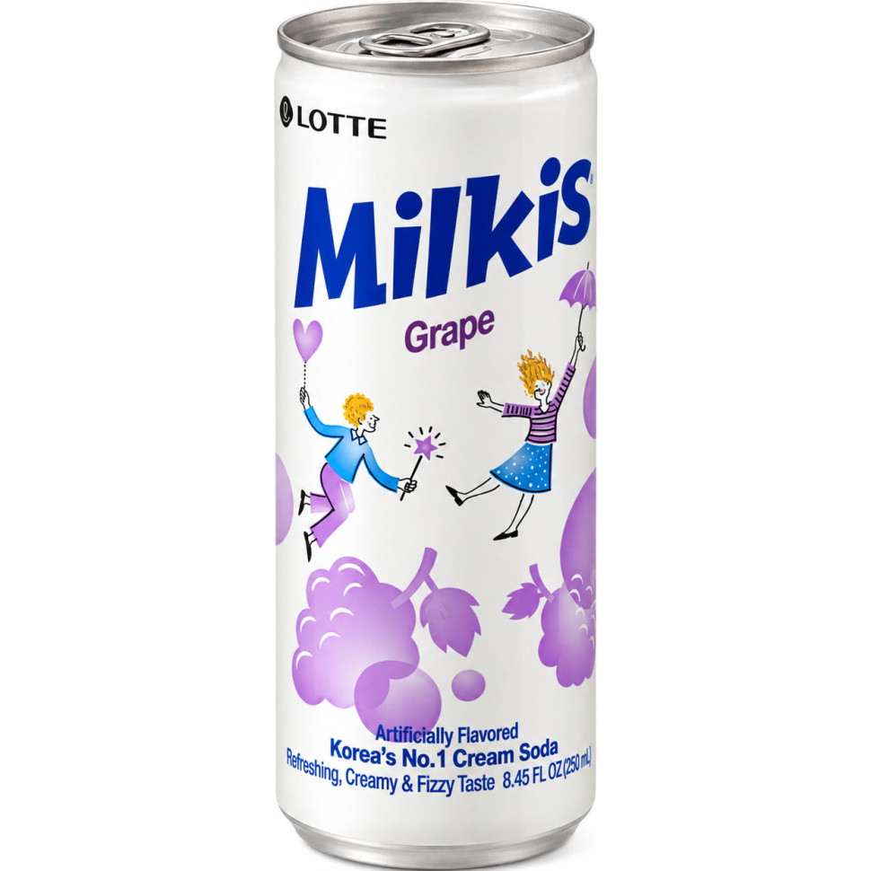 Напій газований Milkis виноград LOTTE 250мл
