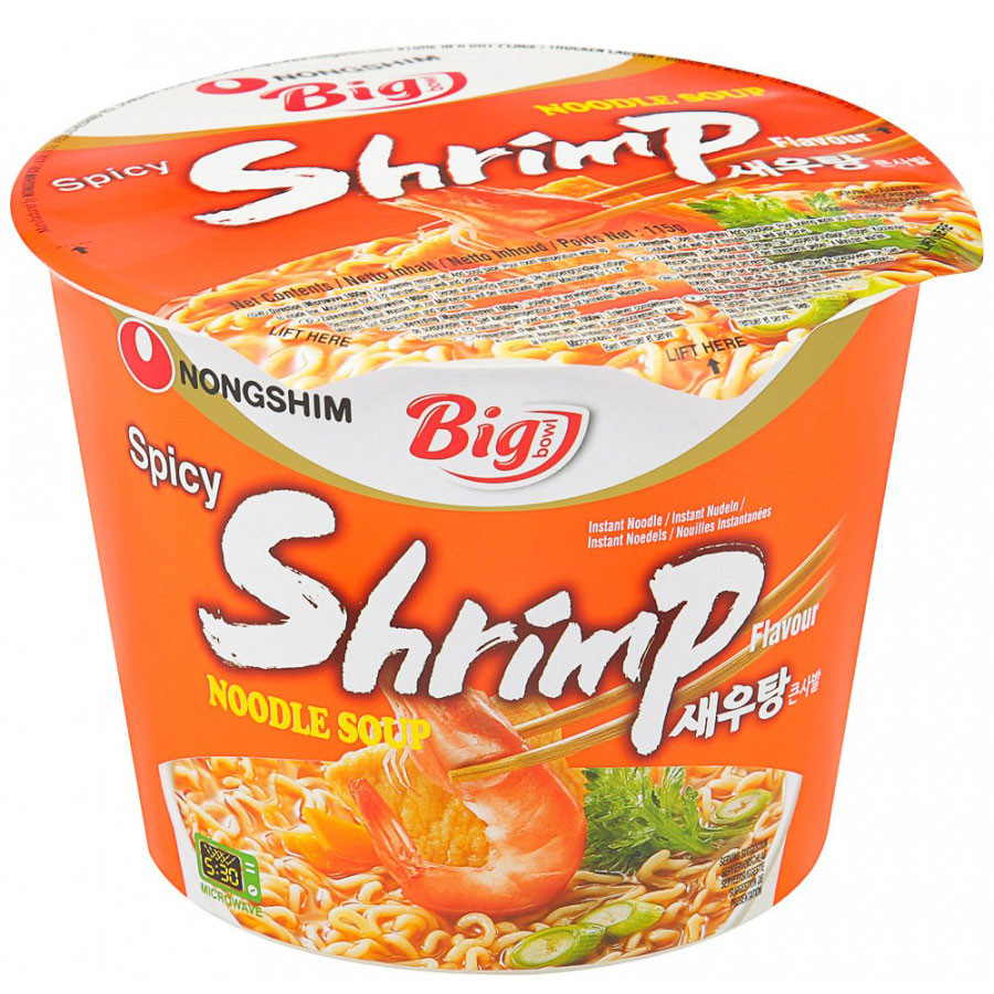 Суп Рамьон з гострою креветкою Сеутанмен у мисці Nongshim 115г
