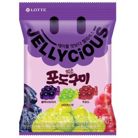 Конфеты желейные со вкусом винограда Jellycious Lotte 60г