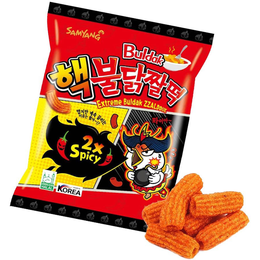 Снек очень острый Buldak Zzaldduk 2x Spicy Samyang 80г