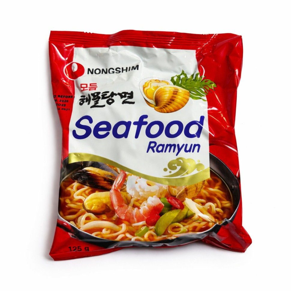 Суп рамен Seafood Ramyun со вкусом морепродуктов Nongshim 125г