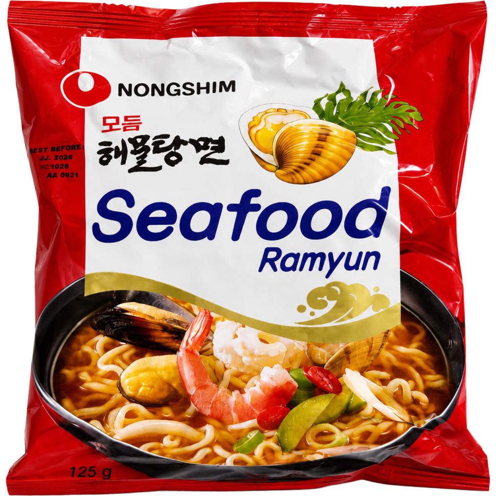 Суп рамен Seafood Ramyun со вкусом морепродуктов Nongshim 125г