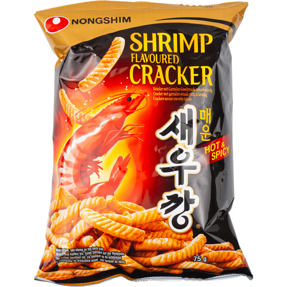 Снек со вкусом креветок острые Nongshim 75г