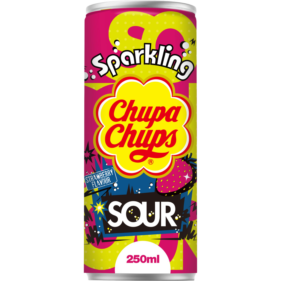 Напиток газированный Кислая Клубника Chupa Chups 250мл