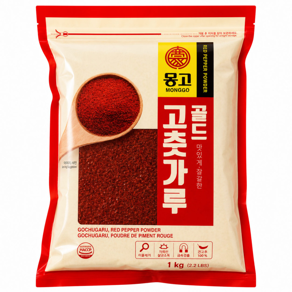 Корейський перец Кочукару грубого помола для кимчи Monggo 1кг