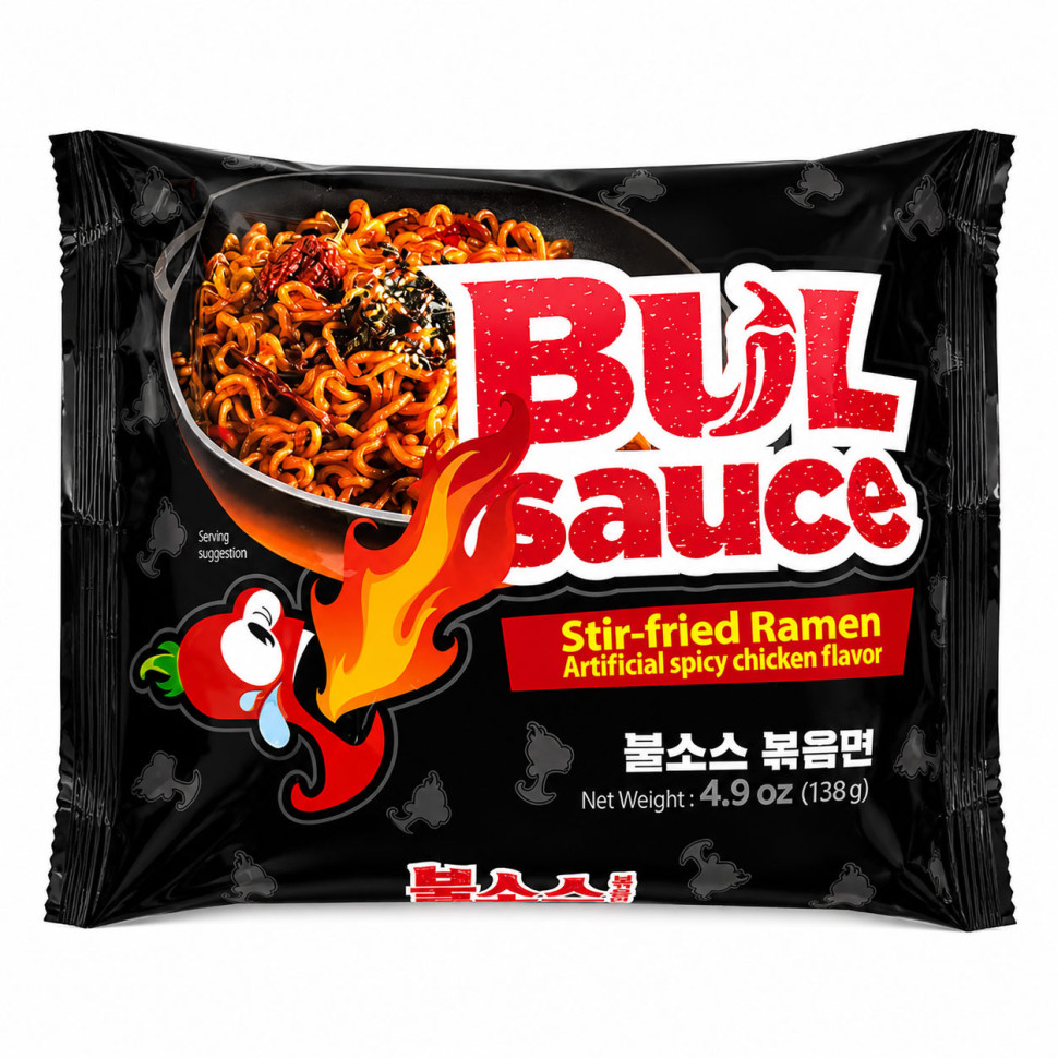 Лапша рамен очень острая Bulsause Stir-fried Ramen Harim 138г