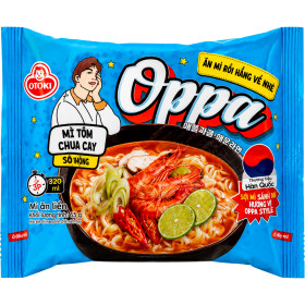 Лапша быстрого приготовления Oppa со вкусом Кисло-острой Креветки Otoki 65г