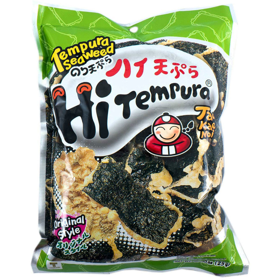 Снек з хрустких водоростей Tao Kae Noi класичні Hi Tempura 25г
