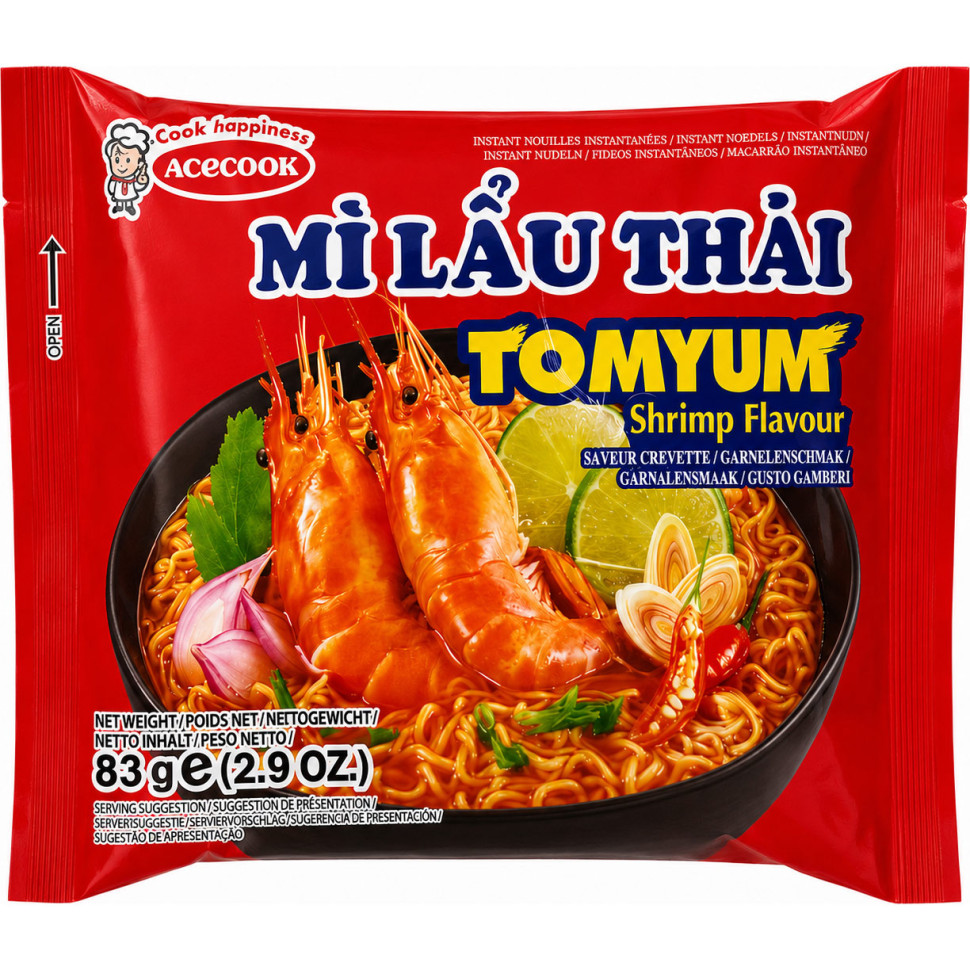 Локшина швидкого приготування Mi Lau Thai Том Ям зі смаком Креветки Acecook 83г