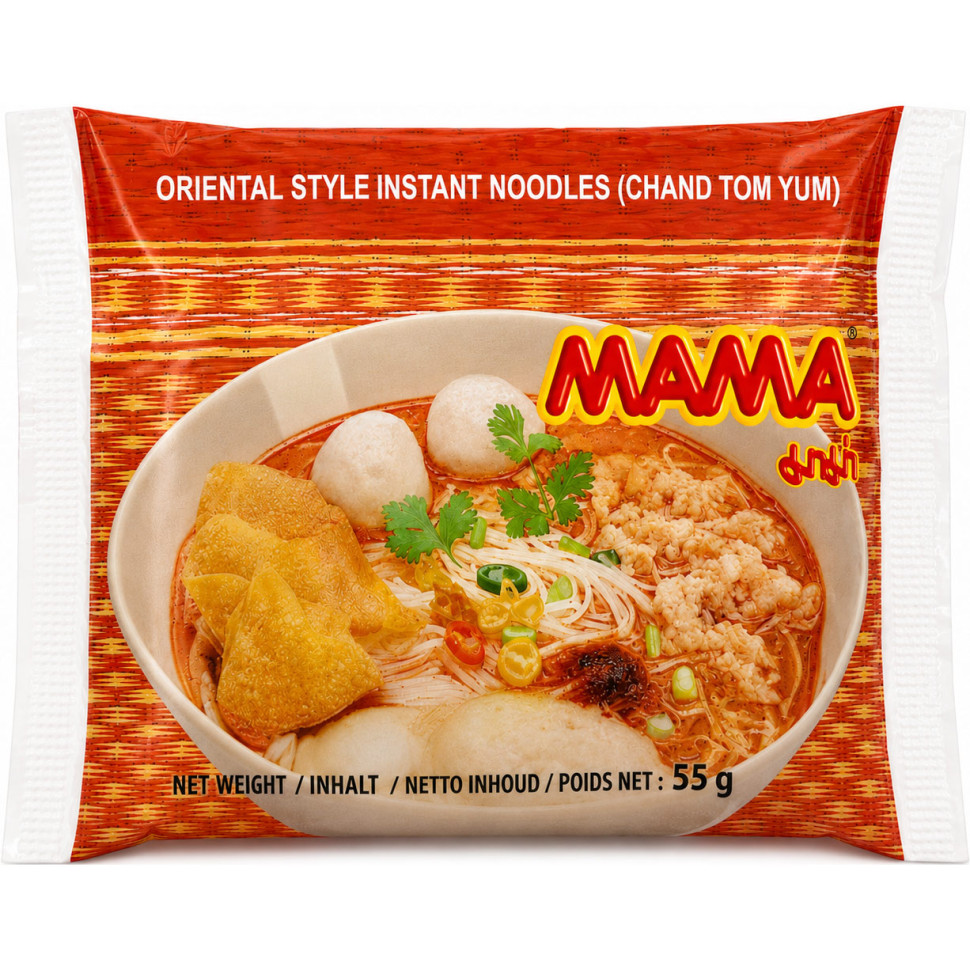 Рисовая вермишель быстрого приготовления Mama со вкусом Том Ям 55г