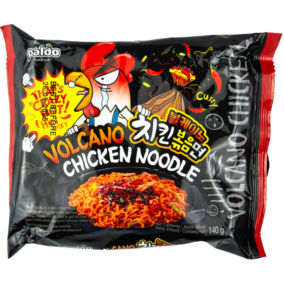 Лапша быстрого приготовления Volcano Chicken Paldo 140г